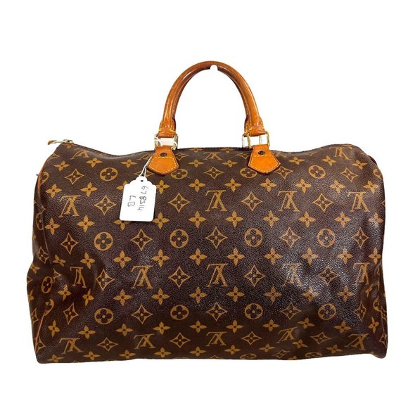Authentic Louis Vuitton Satchel Bag Speedy 40 Monogram Used LV Handbag Vintage - Picture 2 of 12